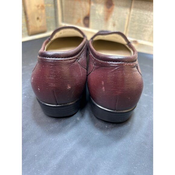 SAS Womens Tripad Comfort Foot Bed Leather Loafers Size 8 Burgundy - Picture 5 of 9